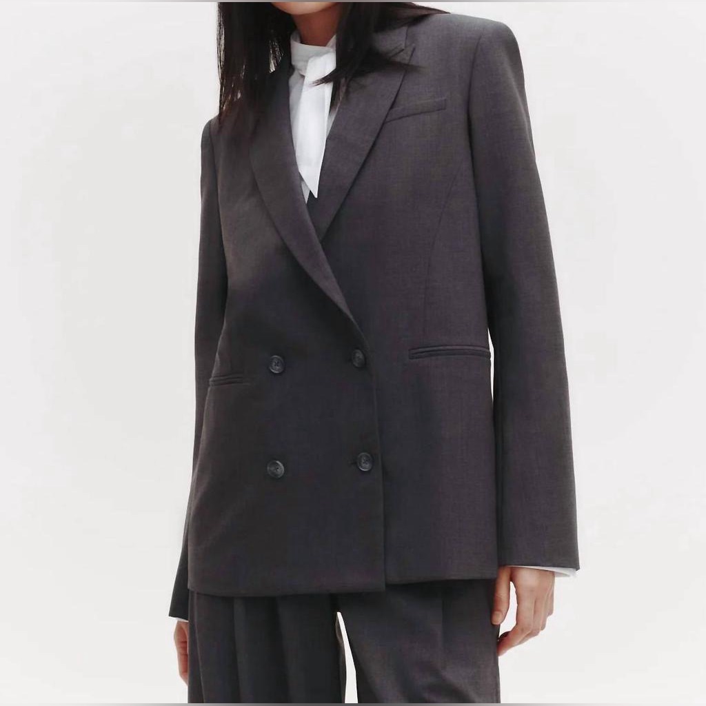Nwt $925 Twp Tabitha Double Breasted Wool Blend Blazer